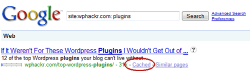 Google Title Search to Recover Deleted WordPress Posts
