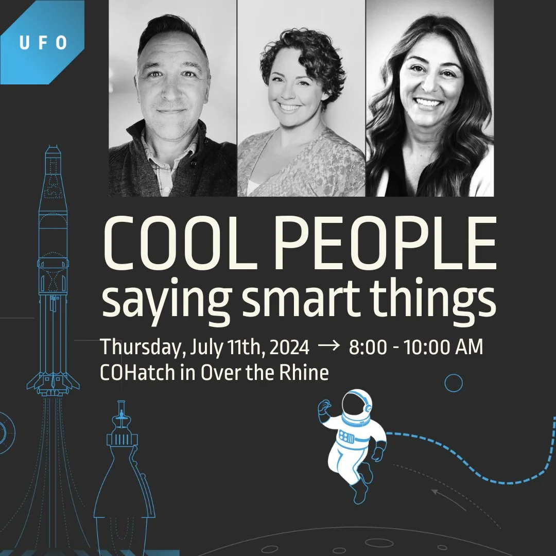 Event graphic for Cool People Saying Smart Things: the first event