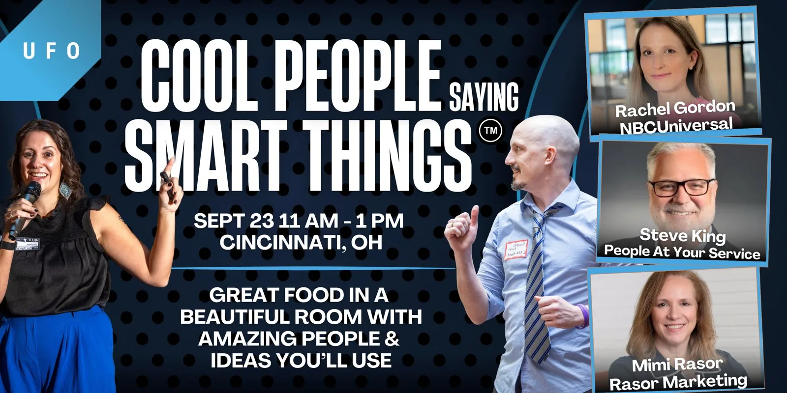 Event graphic for Cool People Saying Smart Things