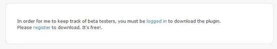 Wordpress message that login is required