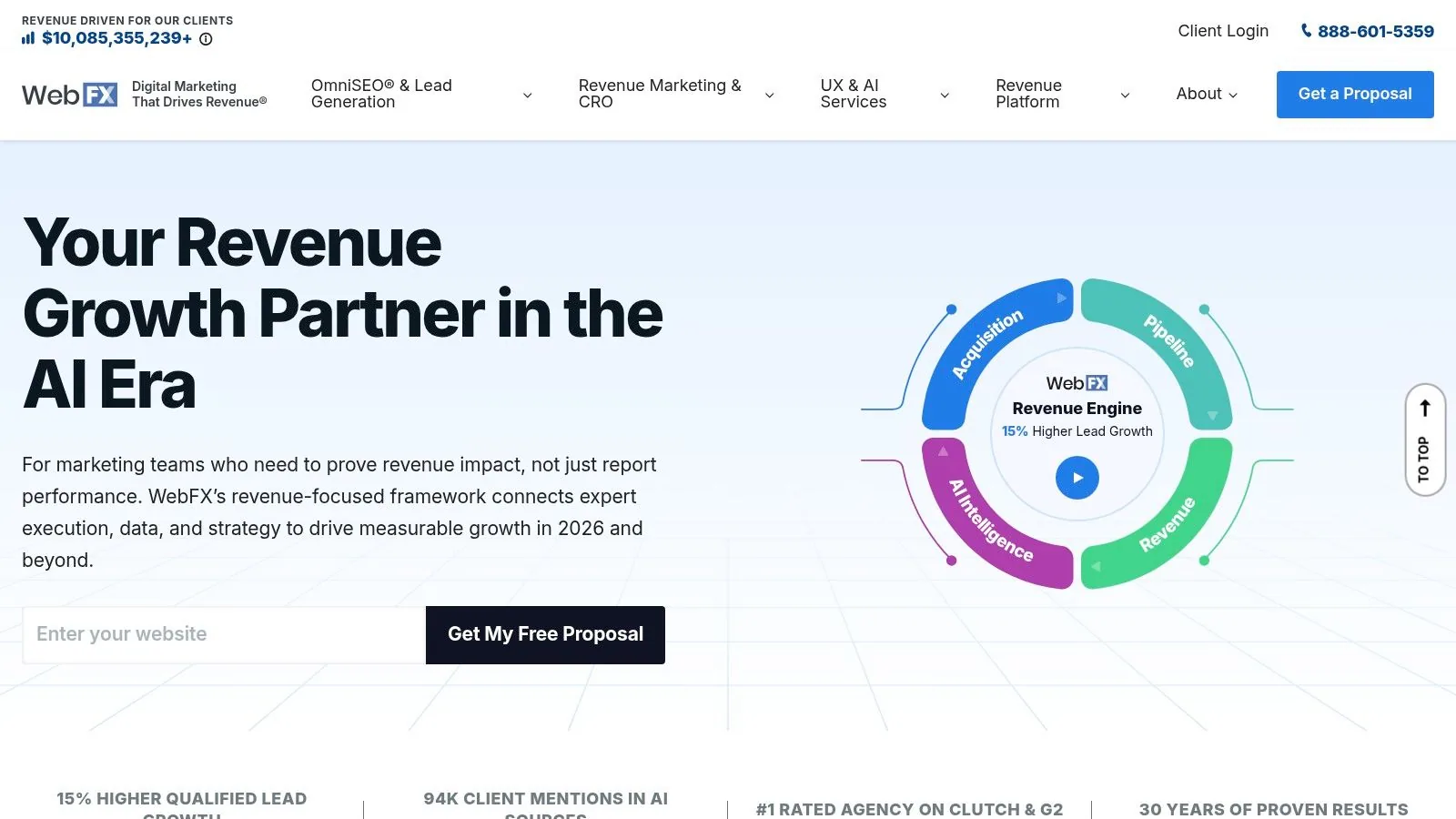 WebFX enterprise SEO agency platform