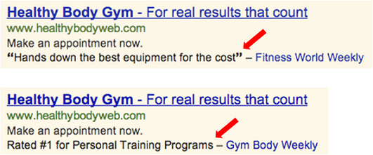 New review extensions for AdWords
