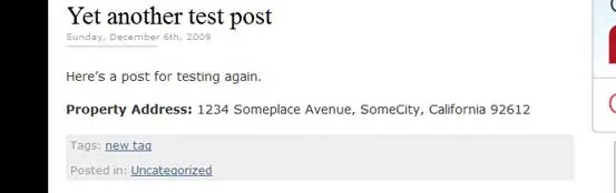 WordPress Custom Field Output