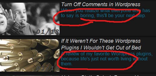 Counting number of characters per line in the post excerpt